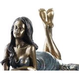 Decoratieve figuren DKD Home Decor Vrouw Koper Hars (30,5 x 15,5 x 28,5 cm)