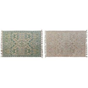 Tapijt DKD Home Decor 120 x 180 x 0,5 cm Rood Polyester Groen Arabisch (2 Stuks)