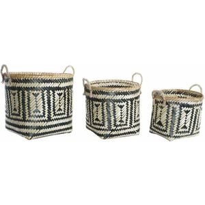 Basket spelset DKD Home Decor Koloniaal Bamboe (40 x 38 x 38 cm)