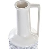 Vase Dkd Home Decor 14 x 14 x 45 cm blau Porzellan white Mittelmeer