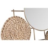DKD Home Decor - Spiegel - Natuurlijk Metaal - Bruin Koper - Vezel