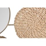 DKD Home Decor - Spiegel - Natuurlijk Metaal - Bruin Koper - Vezel