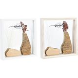 DKD Home Decor - Wandspiegel - Wit - MDF - 2 Stuks - Cottage