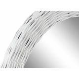 Wandspiegel DKD Home Decor Wit Cottage Gevlochten Ø 60 cm 63 x 4 x 63 cm