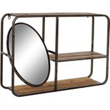 DKD Home Decor - Planken - Zwart - Metaal - Hout Donkerbruin