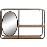 DKD Home Decor - Planken - Zwart - Metaal - Hout Donkerbruin