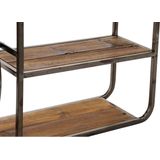 DKD Home Decor - Planken - Zwart - Metaal - Hout Donkerbruin