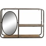 DKD Home Decor - Planken - Zwart - Metaal - Hout Donkerbruin