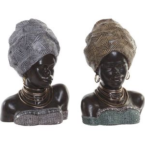 DKD Home Decor - Decoratieve Figuren - Hars - Koloniaal - Set van 2