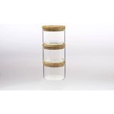 DKD Home Decor - Set van 3 Potjes - 10 x 10 x 7,5 cm