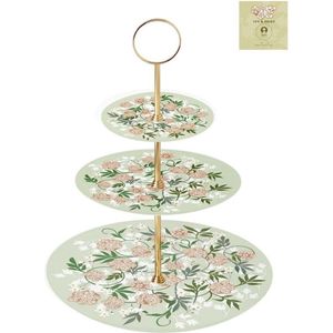 DKD Home Decor - Fruitschaal - Groen - Beige - Porselein - Metaal