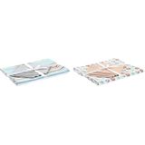 DKD Home Decor - Placemat en Servetten - Grijs Hemelsblauw - 2 Stuks