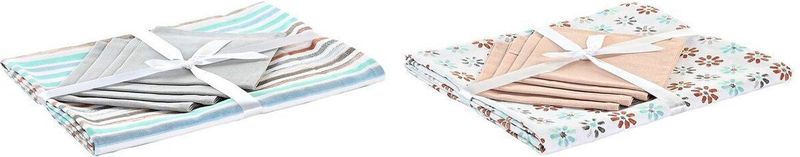 DKD Home Decor - Placemat en Servetten - Grijs Hemelsblauw - 2 Stuks