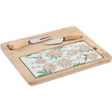 DKD Home Decor - Snackdienblad - Beige Groen - Keramiek