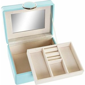 Doos-Juwelenkistje DKD Home Decor Groen PU Hout MDF (23 x 17 x 10 cm)