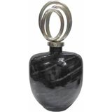 DKD Home Decor - Vaas - Zwart - Zilverkleurig - Aluminium - Kristal - Modern