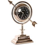 DKD Home Decor - Bordsklocka - Zilverkleurig - Aluminium - 23 x 8 x 30 cm