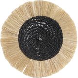 Wandleuchte DKD Home Decor natürlich Schwarz Kolonial Eisen 220 V 25 W Jute (42 x 9 x 42 cm)