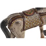 Decoratieve figuren DKD Home Decor Paard Ijzer Mangohout (35 x 10 x 42 cm)