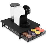 Items Koffie Cup/Capsule Houder/Dispenser - Metaal - Antraciet - 31 X 21 cm