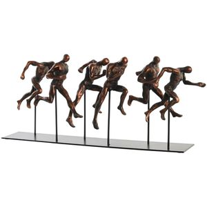 Decoratieve figuren DKD Home Decor Metaal Koper Hars Modern (43 x 11,5 x 19 cm)