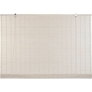 Rolgordijn DKD Home Decor - Gelakt Wit - Bamboe