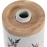 DKD Home Decor - Zeepdispenser - Zwart Wit - Keramiek