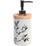 DKD Home Decor - Zeepdispenser - Zwart Wit - Keramiek