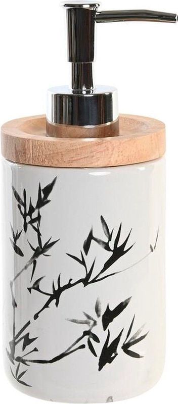 DKD Home Decor - Zeepdispenser - Zwart Wit - Keramiek