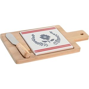 DKD Home Decor - Set voor Voorgerechtjes - Rood Blauw Wit - Keramiek