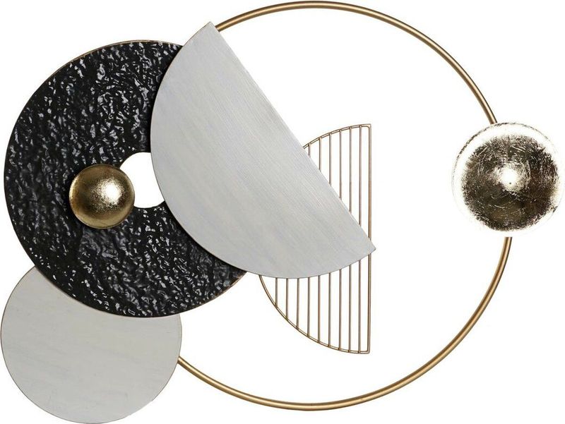 DKD Home Decor - Wanddecoratie - Goud Wit Donkergrijs - Metaal 70,5 x 6 x 59 cm