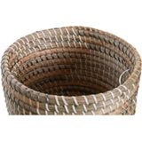 Basket spelset DKD Home Decor 28 x 28 x 22 cm Tropisch Zeegras