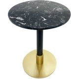 Bijzettafel DKD Home Decor 45 x 45 x 51 cm Zwart Metaal Marmer
