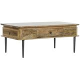 Couchtisch DKD Home Decor 116 x 60 x 46 cm Metall Aluminium Mango-Holz