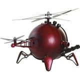 DKD Home Decor - Bordsklocka - Kristal - Rood - Zilverkleurig Ijzer - Set van 2