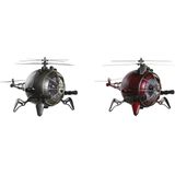 DKD Home Decor - Bordsklocka - Kristal - Rood - Zilverkleurig Ijzer - Set van 2