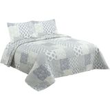 DKD Home Decor - Sprei - Beige - Polyester - Patchwork