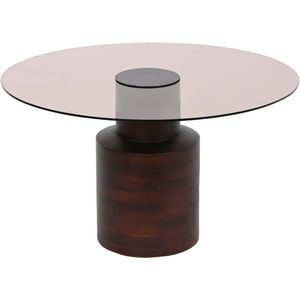 Hoofdtafel DKD Home Decor Kristal Mangohout 80 x 80 x 40 cm