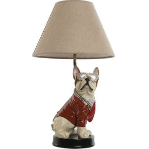Home ESPRIT Bureaulamp - Wit - Rood - Metaal - Hars