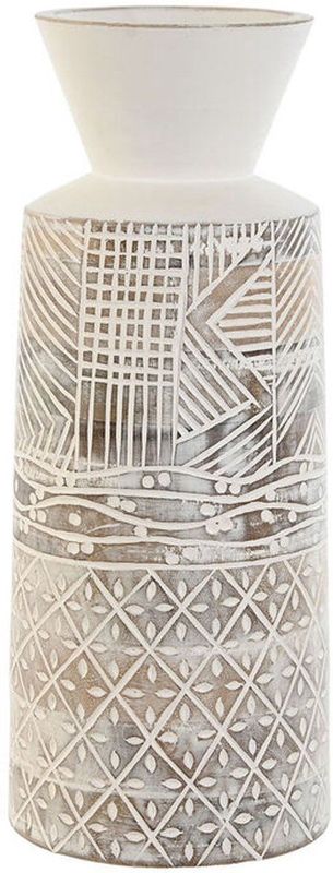 ESPRIT - Vaas - Wit - Natuurlijk Mangohout - Koloniaal