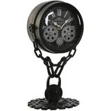 Esprit - Bordsklocka - Zwart - Zilverkleurig - Metaal - Kristal - 18 x 17 x 33 cm