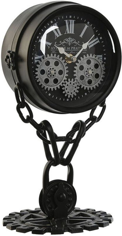 Esprit - Bordsklocka - Zwart - Zilverkleurig - Metaal - Kristal - 18 x 17 x 33 cm