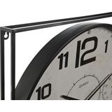 Home ESPRIT - Muurklok - Wit Zwart - Metaal Hout MDF - Set van 2