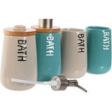 ESPRIT - Badset - Beige Turkoois - Bamboe ABS Dolomite - 2 Stuks