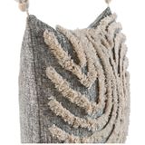 ESPRIT - Kussen - Wit - Grijs - Katoen en Polyester - Kwastjes Boho