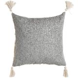 ESPRIT - Kussen - Wit - Grijs - Katoen en Polyester - Kwastjes Boho