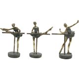 ESPRIT - Decoratieve Figuren - Grijs - Gouden Balletdanseres - Set van 3