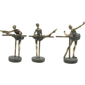 ESPRIT - Decoratieve Figuren - Grijs - Gouden Balletdanseres - Set van 3