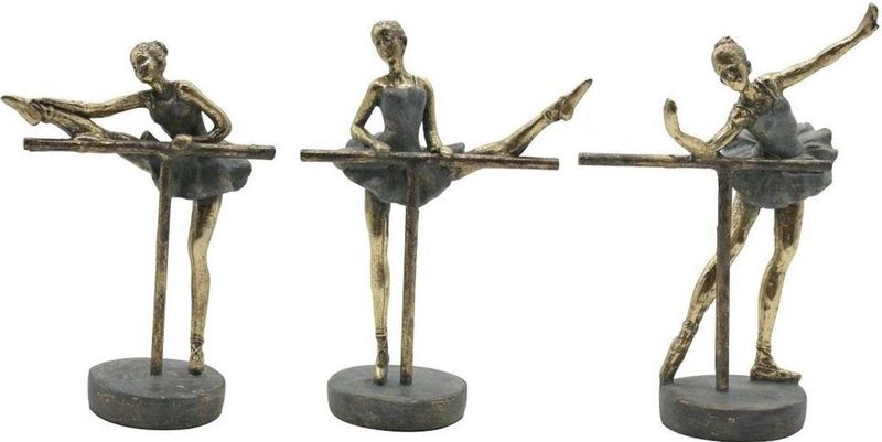 ESPRIT - Decoratieve Figuren - Grijs - Gouden Balletdanseres - Set van 3