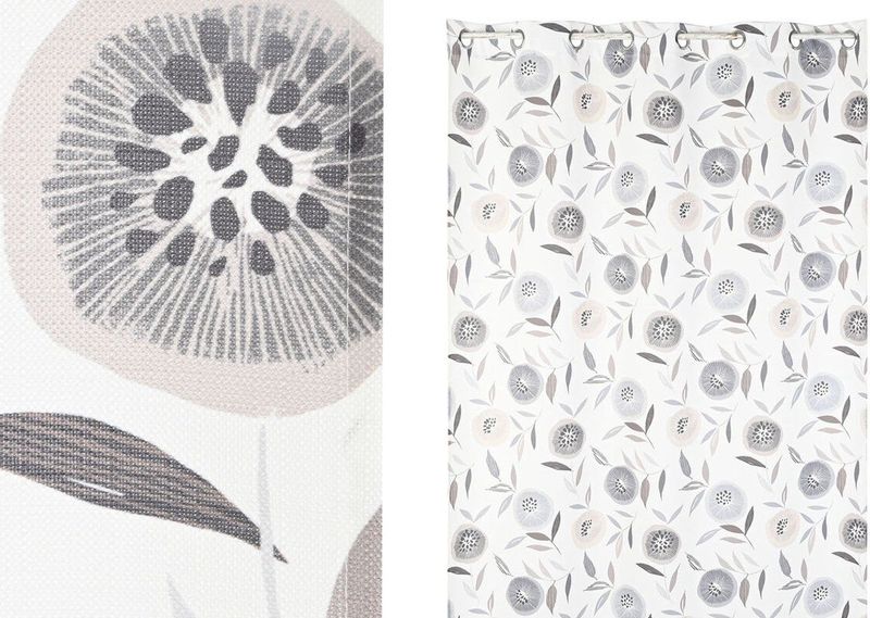 ESPRIT - Blommor - Gordijn - Multicolour - Polyester